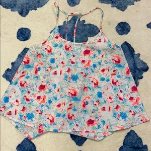 Floral Anthropologie tank